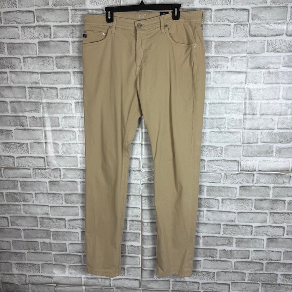 AG Adriano Goldschmied The Everett Slim Straight Khaki 5 Pocket Pants 36 x 34 - Picture 1 of 11